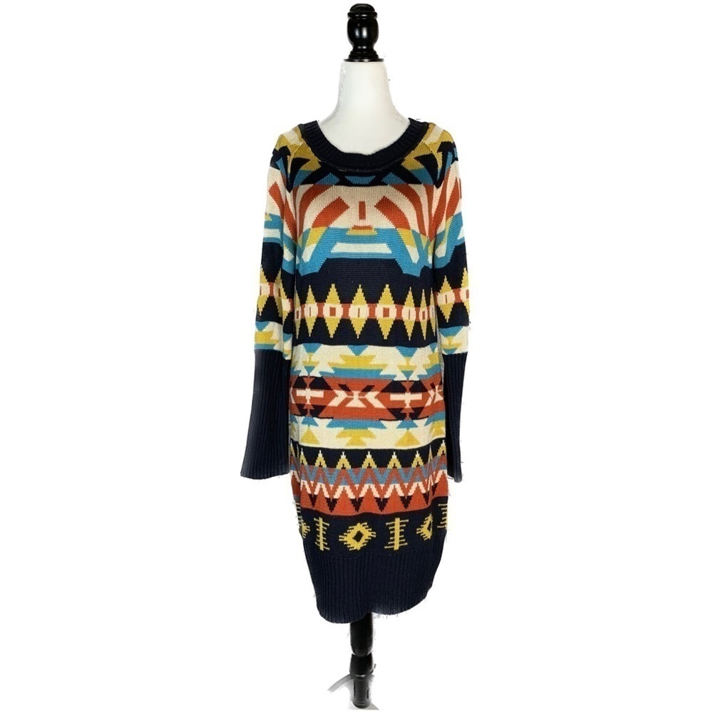 Jessica Simpson Sweater Dress Floklore Ethnic - Picture 5 of 14